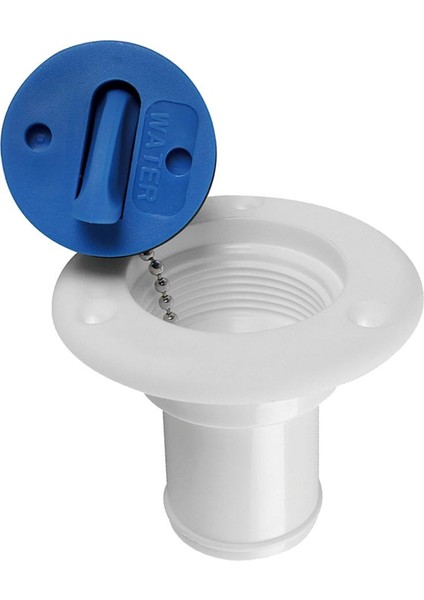 Beyaz Naylon Tekne Yat Kamyonu Su Güverte Dolgusu 38MM Soket W - Mavi (Yurt Dışından)