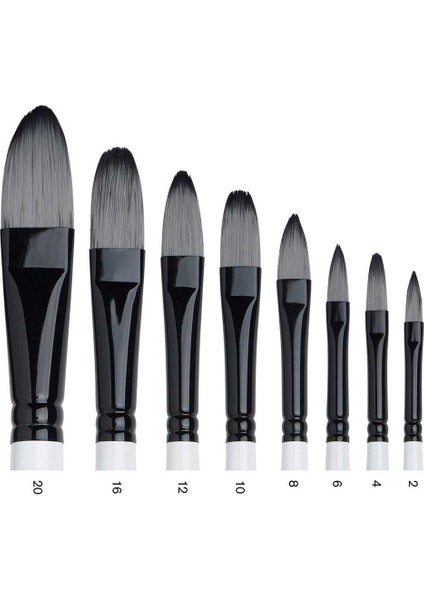 Professional Akrilik Uzun Saplı Sentetik Kedidili Fırça No:2 modelleri