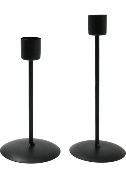 Demir Konik Mum Tutucu Şamdan Sehpa Masa Merkez Dekor Siyah (Yurt Dışından) fiyatları