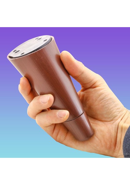 Lüks Mobilya Kanepe Sehpa Tv Ünitesi Koltuk Ayağı 12 cm Kahverengi Oval Baza Ayak fırsatları