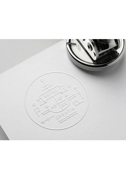 Soğuk Damga Kabartma Mühür Kişiye Özel Logo Tasarım Kutulu modelleri