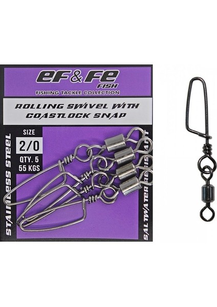 Rolling Swivel Coastlock Klips Effe Rolling Swivel Coastlock Klips - No:1
