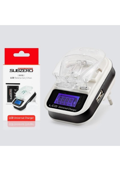 Batarya Şarj Cihazı Subzero DC55 LCD