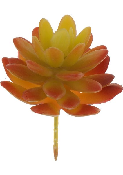 Yapay Etli Lotus Çiçek Yaprakları Bitki Sarı Kırmızı (Yurt Dışından)