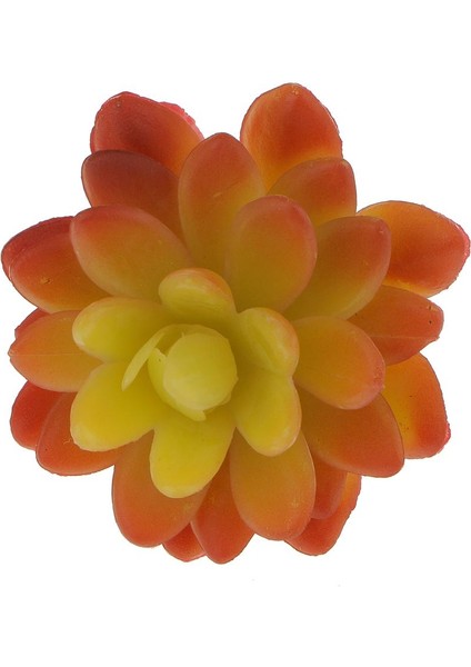 Yapay Etli Lotus Çiçek Yaprakları Bitki Sarı Kırmızı (Yurt Dışından)
