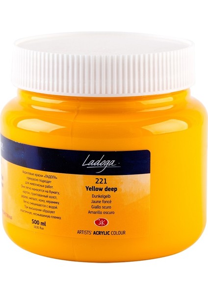 St.petersburg Ladoga Akrilik Boya 500ML Yellow Deep 221
