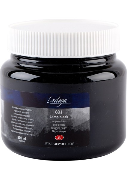St.petersburg Ladoga Akrilik Boya 500ML Lamp Black 801