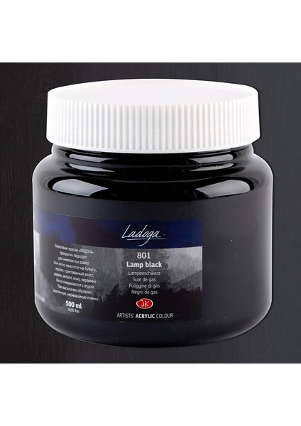 St.petersburg Ladoga Akrilik Boya 500ML Lamp Black 801