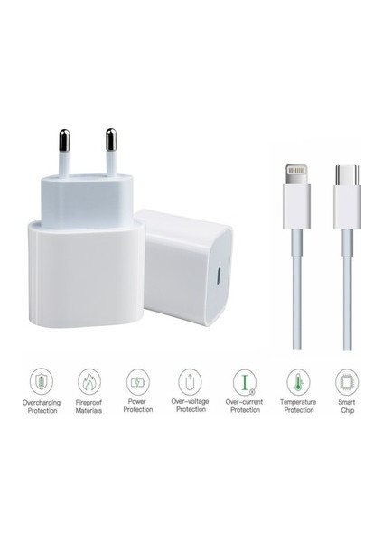 Apple iPhone Hızlı Şarj Aleti 20W + Usb-C Kablosu