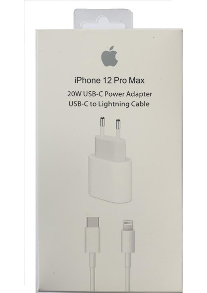 Apple iPhone 12 Pro-Max 20W Uyumlu Şarj Adaptörü ve Şarj Kablosu