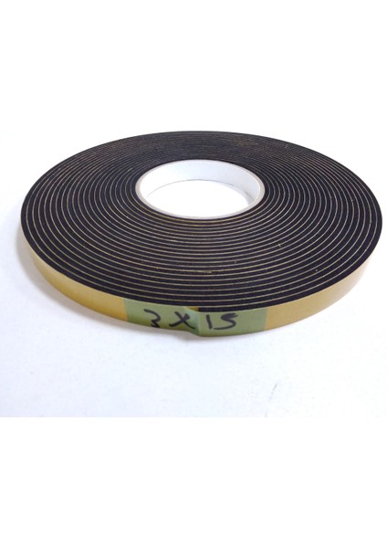 Kapı Pencere Bandı / Yapışkan Kapı Pencere Süngeri Eva 3 Mm X 15 Mm Siyah 10 mt