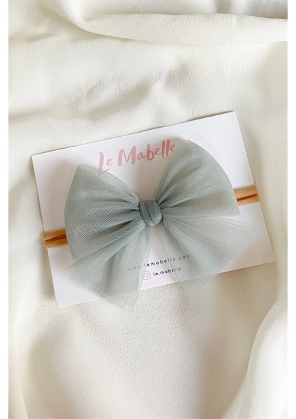 Mint Tül Fiyonk Saç Bandı