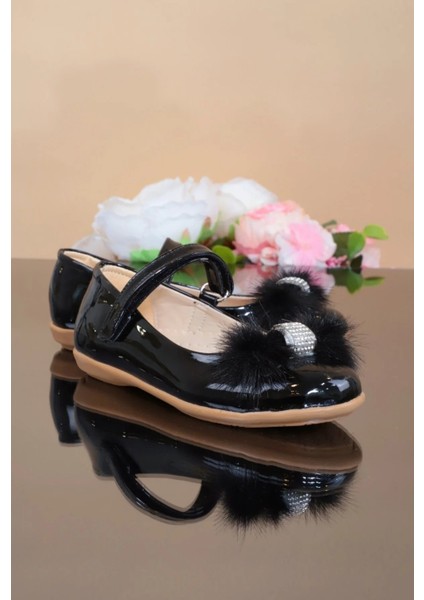 Anılbebe 34001-P Rugan Taşlı Fashıon Kız Çocuk Babet