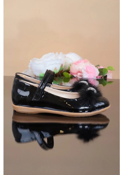 Anılbebe 34001-P Rugan Taşlı Fashıon Kız Çocuk Babet fiyatları