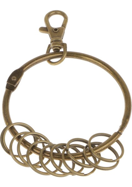 Bronze Yuvarlak Büyük Daire Anahtar Kez Anahtarlık Organizatör Tutucu 73 mm 5 Adet (Yurt Dışından) fiyatları