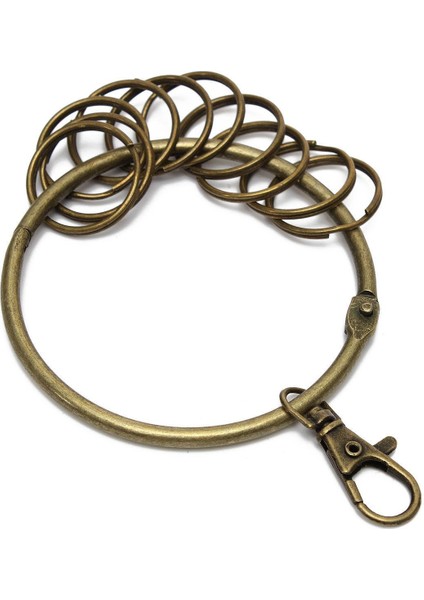 Bronze Yuvarlak Büyük Daire Anahtar Kez Anahtarlık Organizatör Tutucu 73 mm 5 Adet (Yurt Dışından) modelleri