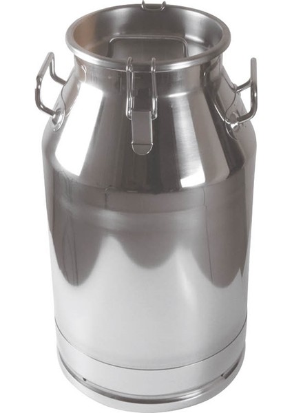 Süt Sağma Makinesi Paslanmaz Süt Güğümü (20 Litre İki Kulplu Kapaklı Geniş Ağız)