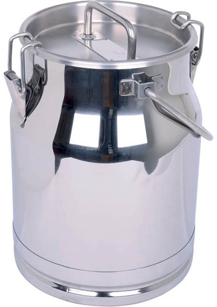Süt Sağma Makinesi Paslanmaz Süt Güğümü (10 Litre Tek Saplı Kapaklı)