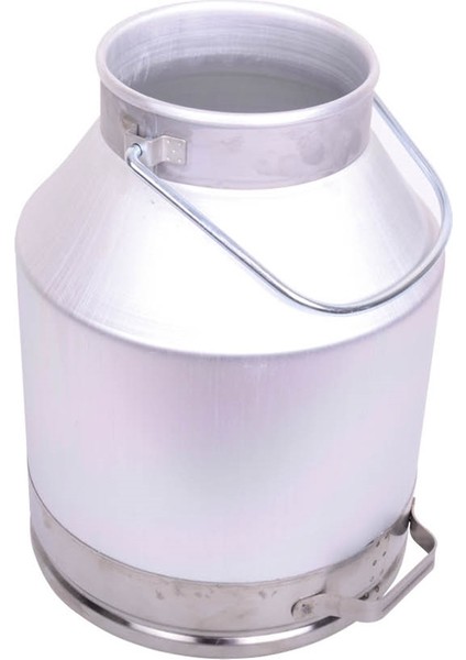 Süt Sağma Makinesi Alüminyum Süt Güğümü (20 Litre İki Kulp-Tek Saplı Dar Ağız) (Kapak Hariç)