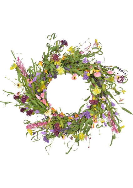 19.7 ”büyük Çelenk Tiny Daisy Lavanta Çiçekleri (Yurt Dışından)