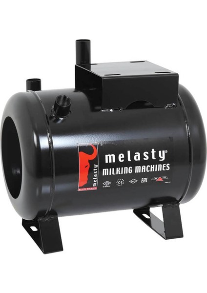 Süt Sağma Makinesi 18 Litre Kuru Tip Vakum Tankı (Melasty Model) (Siyah Boyalı)