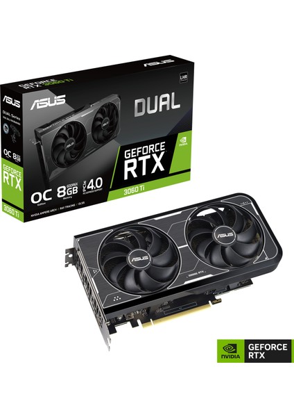 GEFORCE DUAL RTX 3060 TI 8GB 256bit GDDR6X 1695MHz OC HDMI 3xDP (DUAL-RTX3060TI-O8GD6X-WHITE) EKRAN KARTI