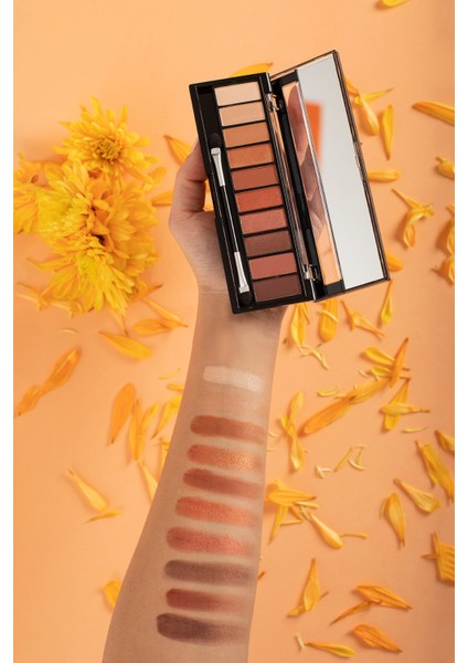-Yoğun Pigmentli ve Kremsi Dokulu Eyeshadow Palette 10 Renkli Far Paleti (003 Sıcak Nude ve Kahve Tonları) 8690604551699 indirimleri