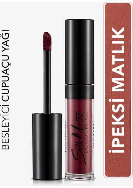 -İpeksi His Veren Silk Matte Nemlendirici ve Besleyici Mat Likit Ruj (009 Açık Mercan) 8690604505364