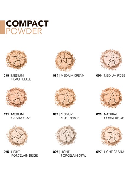 Flormar-Mat ve İnce Yapılı Compact Powder Kapatıcı Pudra (091 Orta Soğuk Alt Ton) 8690604400911