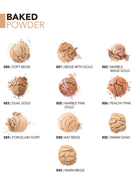 -Mat Bitişli ve Yüksek Kapatıcı Etkili Baked Powder Sabitleyici Pudra (030 Porselen Bej Soğuk Alt Ton) 8690604178629