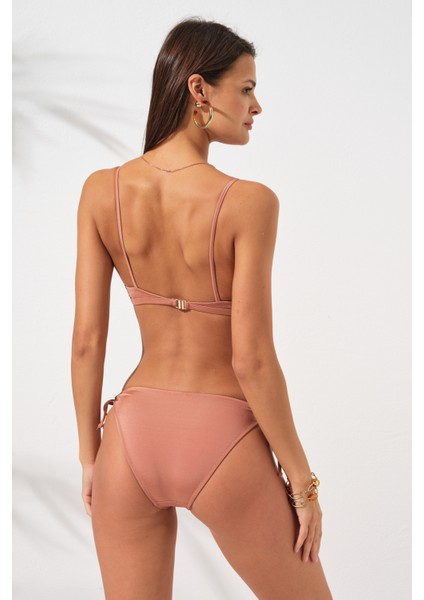 Blake Büzgülü Önden Bağlamalı Bikini Takım Bronz 231226 fiyatları