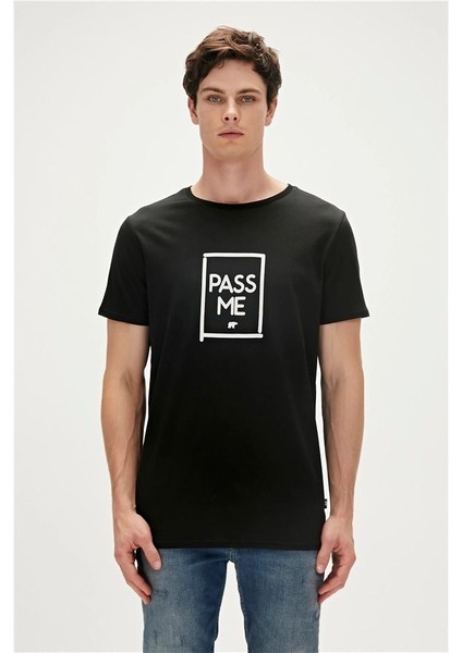 PASS ME T-SHIRT SİYAH Erkek T-Shirt 23.01.07.022-C01