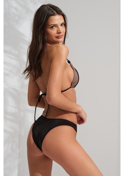 Parçalı Üçgen Brazilian Bikini Takım Siyah&beyaz 231200 fiyatları