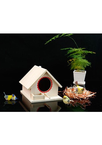 Rustik Kuşlar Kafes Bahçe Süsleme Cep Kuş Yuvası Birdhouse Ahşap Kuş Evi (Yurt Dışından)