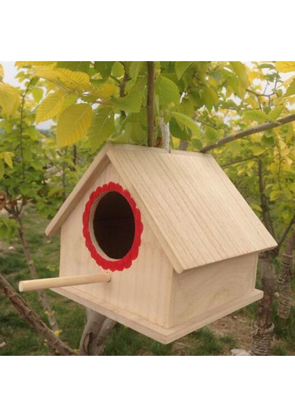 Rustik Kuşlar Kafes Bahçe Süsleme Cep Kuş Yuvası Birdhouse Ahşap Kuş Evi (Yurt Dışından)