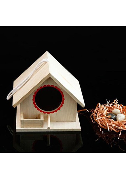 Rustik Kuşlar Kafes Bahçe Süsleme Cep Kuş Yuvası Birdhouse Ahşap Kuş Evi (Yurt Dışından)