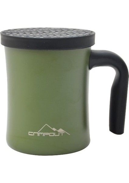 Campout Çift Katmanlı Termos Kupa Yeşil (Ng 174-Y)