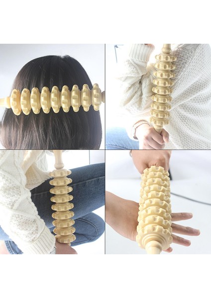 7x Ahşap Masaj Araçları Serbest Bırakma Selülit Kas Gua Sha Aracı (Yurt Dışından)