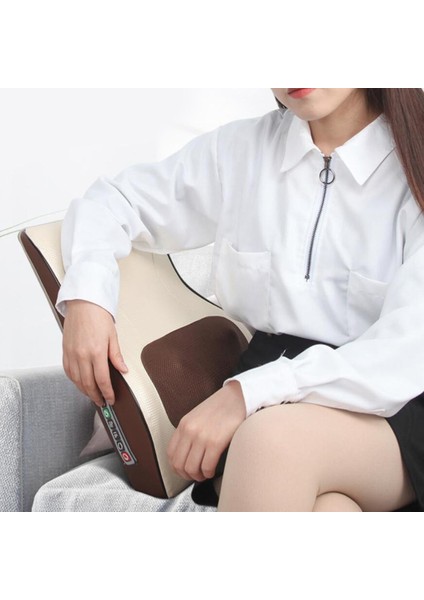 Fityle Dayanıklı Boyun Masajı Yastık Shiatsu Omuz Bel Bej Için Gevşeme (Yurt Dışından)