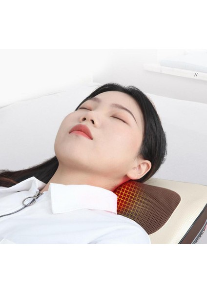 Fityle Dayanıklı Boyun Masajı Yastık Shiatsu Omuz Bel Bej Için Gevşeme (Yurt Dışından)