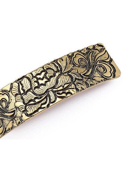 4x Kadın Çiçek Tüyü Barrette Dışbükey Metal Saç Klipi Altın (Yurt Dışından) modelleri