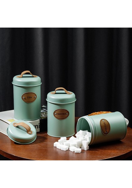 3x Mutfak Çay Konteyneri Teneke Depolama ve Organizasyon Yeşil (Yurt Dışından) modelleri