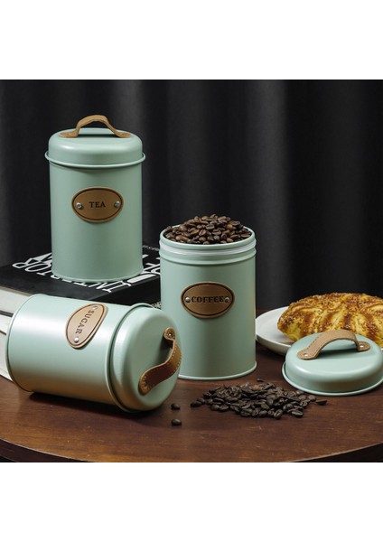 3x Mutfak Çay Konteyneri Teneke Depolama ve Organizasyon Yeşil (Yurt Dışından) fırsatları