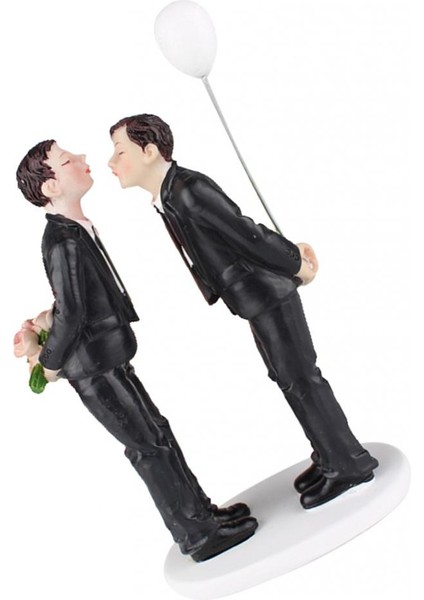 Düğün Pastası Topper, Siyah Beyaz Reçine Çift Damatlar Düğün Partileri (Yurt Dışından) fırsatları