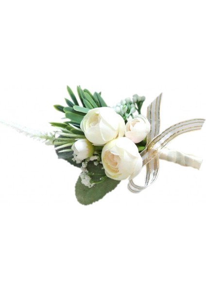 Yapay Çiçek Tomurcuk Boutonniere Düğün Damat / En Iyi Erkek / Gelin (Yurt Dışından)