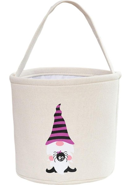 Cadılar Bayramı Hile Çanta Snack Tote Çanta Hediye Çantaları Cadılar Bayramı Partisi Beyaz 1 (Yurt Dışından)
