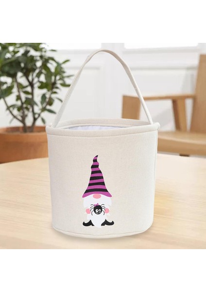 Cadılar Bayramı Hile Çanta Snack Tote Çanta Hediye Çantaları Cadılar Bayramı Partisi Beyaz 1 (Yurt Dışından)