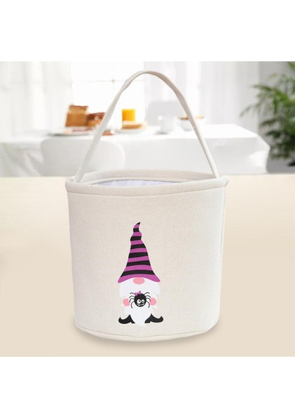 Cadılar Bayramı Hile Çanta Snack Tote Çanta Hediye Çantaları Cadılar Bayramı Partisi Beyaz 1 (Yurt Dışından)