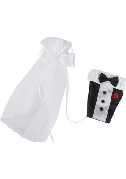 3xbride Damat Elbise Düğün Cam Şampanya Fincan Kapak Dekorasyonu 2pcs 3 Adet (Yurt Dışından)