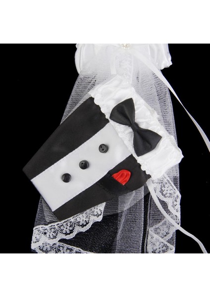 3xbride Damat Elbise Düğün Cam Şampanya Fincan Kapak Dekorasyonu 2pcs 3 Adet (Yurt Dışından)